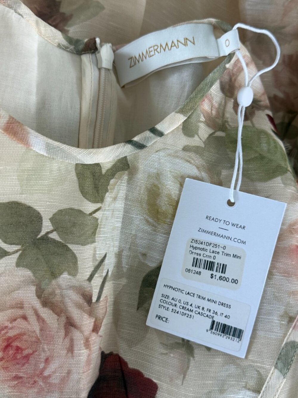 Zimmermann Hypnotic floral linen and silk minidress (New With Tags) - Picture 3 of 9
